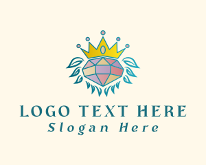 Shiny - Diamond Crown Wreath logo design