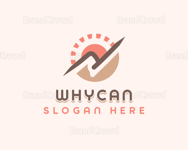 Mountain Peak Hiking Logo