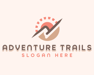 Mountain Peak Hiking logo design