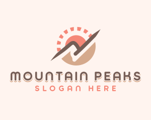 Mountain Peak Hiking logo design