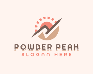 Mountain Peak Hiking logo design