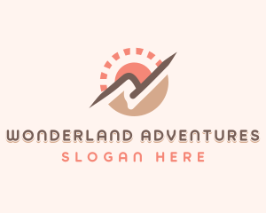 Mountain Peak Hiking logo design