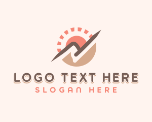 Camping - Mountain Peak Hiking logo design