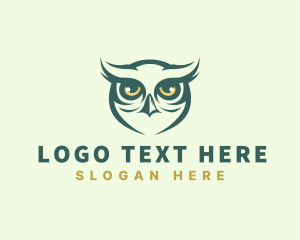 Owl - Nocturnal Zoo Owl logo design