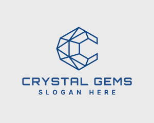 Business Diamond Letter C logo design