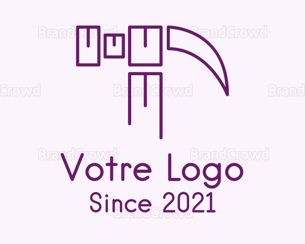 Outline Purple Hammer Logo