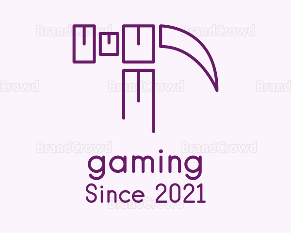 Outline Purple Hammer Logo