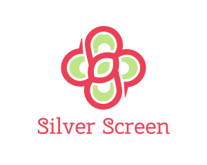 Cosmetic - Pink Green Flower logo design
