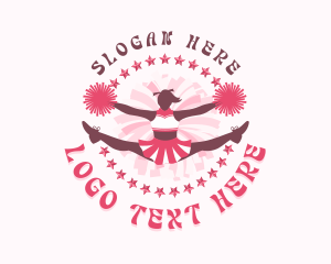 Cheer - Cheerleader Pompoms Competition logo design