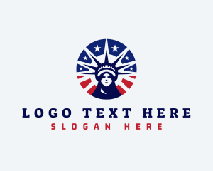 Hoover Dam - Liberty Statue Head logo design