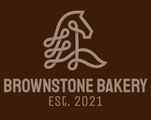 Brown - Brown Horse Loop logo design