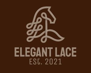 Lace - Brown Horse Loop logo design