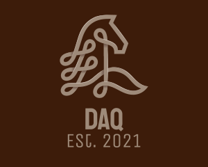 Ribbon - Brown Horse Loop logo design