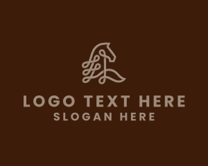 Brown - Brown Horse Loop logo design