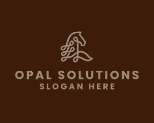 Brown Horse Loop logo design