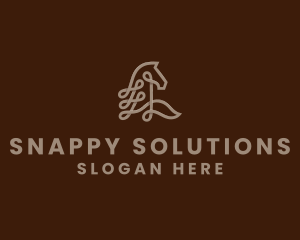 Brown Horse Loop logo design