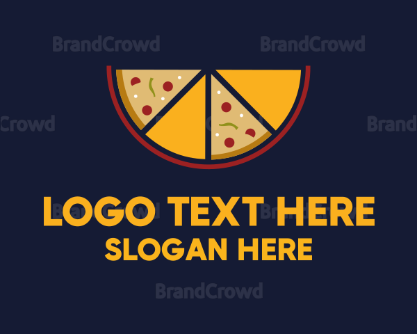 Pepperoni Pizza Slices Logo