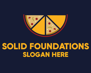 Pepperoni Pizza Slices Logo