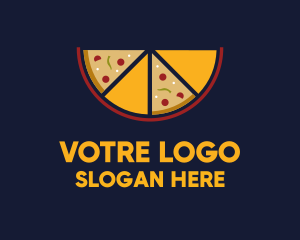 Pepperoni Pizza Slices Logo