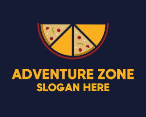 Pepperoni Pizza Slices logo design