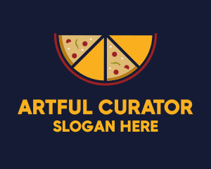 Pepperoni Pizza Slices logo design