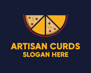 Pepperoni Pizza Slices logo design