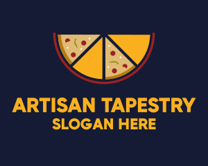 Pepperoni Pizza Slices logo design