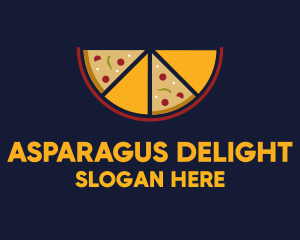 Pepperoni Pizza Slices logo design