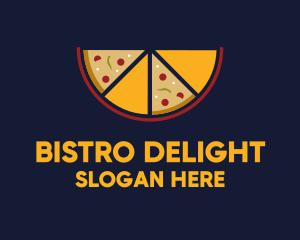 Pepperoni Pizza Slices logo design