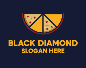 Pepperoni Pizza Slices logo design