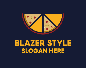 Pepperoni Pizza Slices logo design