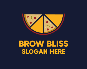 Pepperoni Pizza Slices logo design