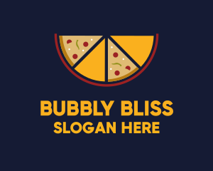 Pepperoni Pizza Slices logo design