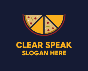 Pepperoni Pizza Slices logo design