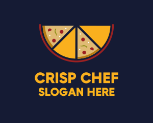 Pepperoni Pizza Slices logo design