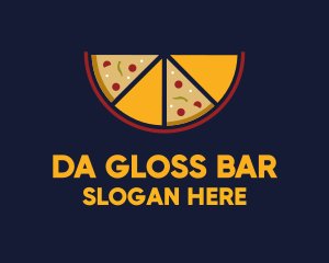 Pepperoni Pizza Slices logo design