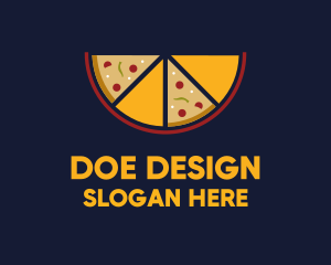 Pepperoni Pizza Slices logo design