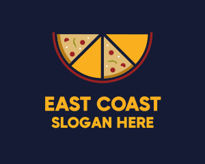 Pepperoni Pizza Slices logo design