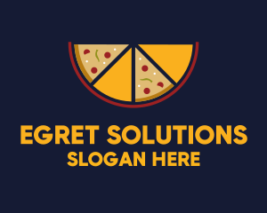 Pepperoni Pizza Slices logo design