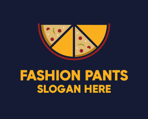 Pepperoni Pizza Slices logo design