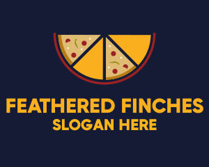 Pepperoni Pizza Slices logo design