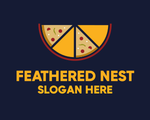 Pepperoni Pizza Slices logo design