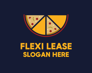 Pepperoni Pizza Slices logo design