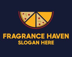 Pepperoni Pizza Slices logo design