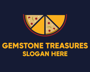 Pepperoni Pizza Slices logo design