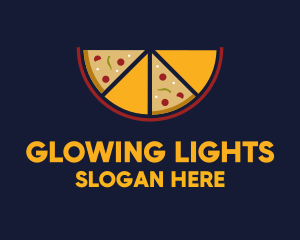 Pepperoni Pizza Slices logo design