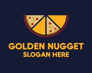 Pepperoni Pizza Slices logo design