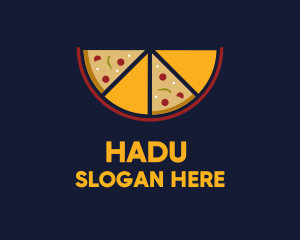 Pepperoni Pizza Slices logo design