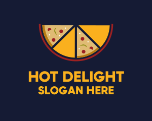 Pepperoni Pizza Slices logo design