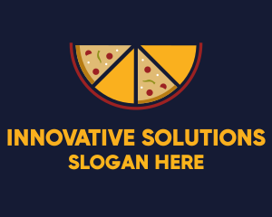 Pepperoni Pizza Slices logo design